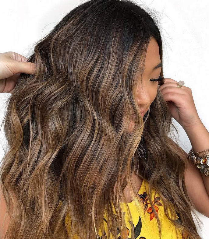 Smoky bronze hair color