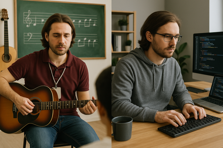 기타학원강사에서 개발자 도전기