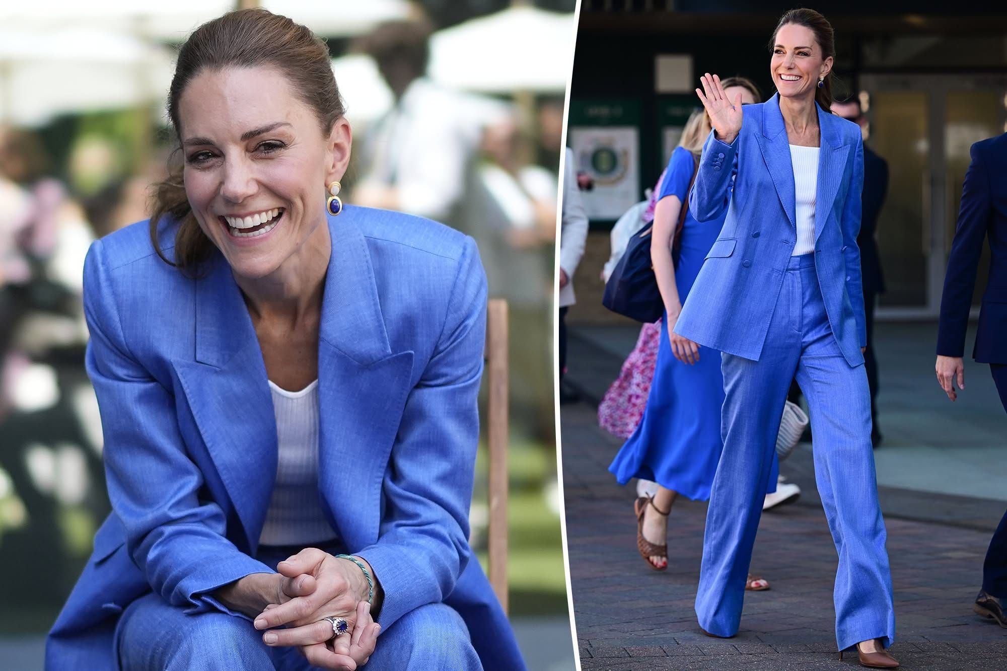 Kate Middleton attending Wimbledon 2026 with Prince William in an elegant dress