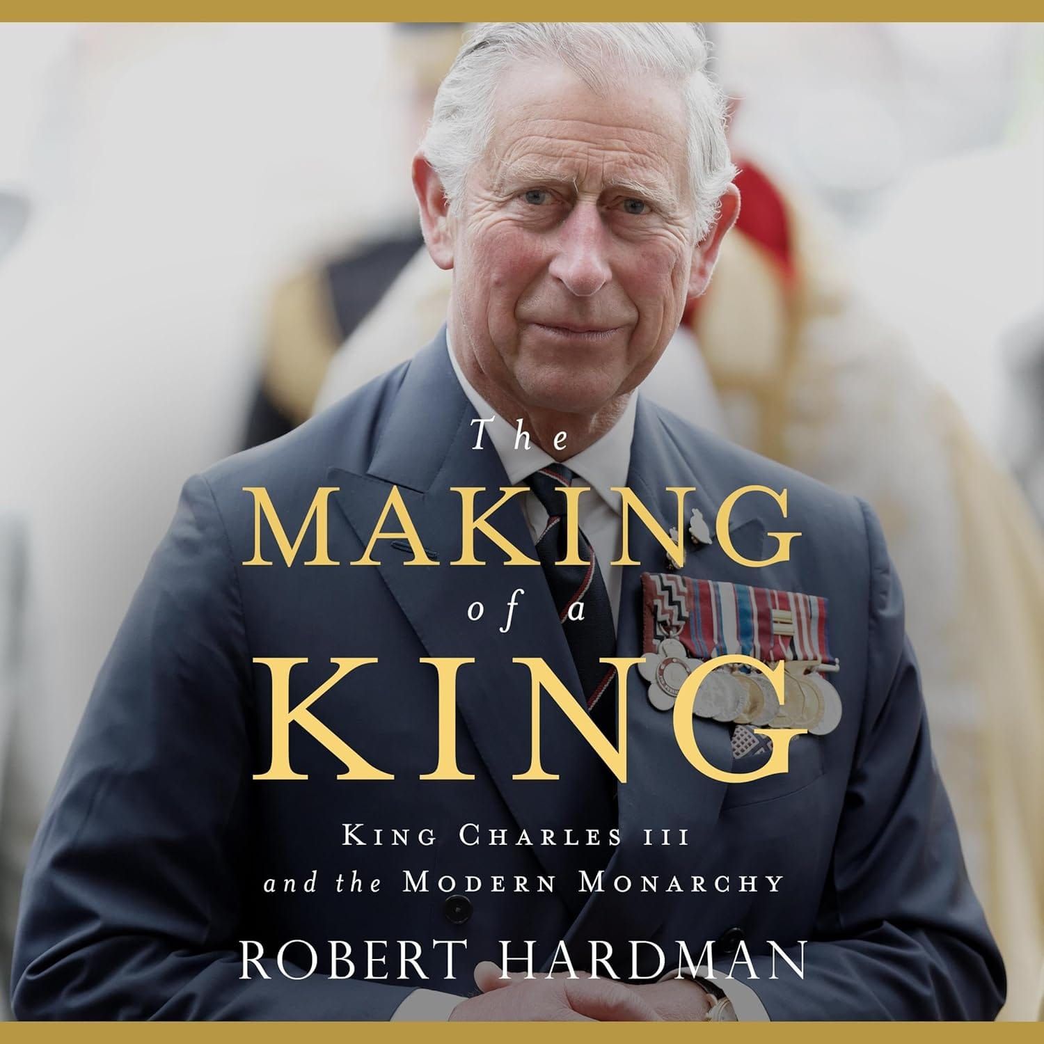 Royal biographer Robert Hardman's bestselling books about King Charles III and Queen Elizabeth II displayed together.