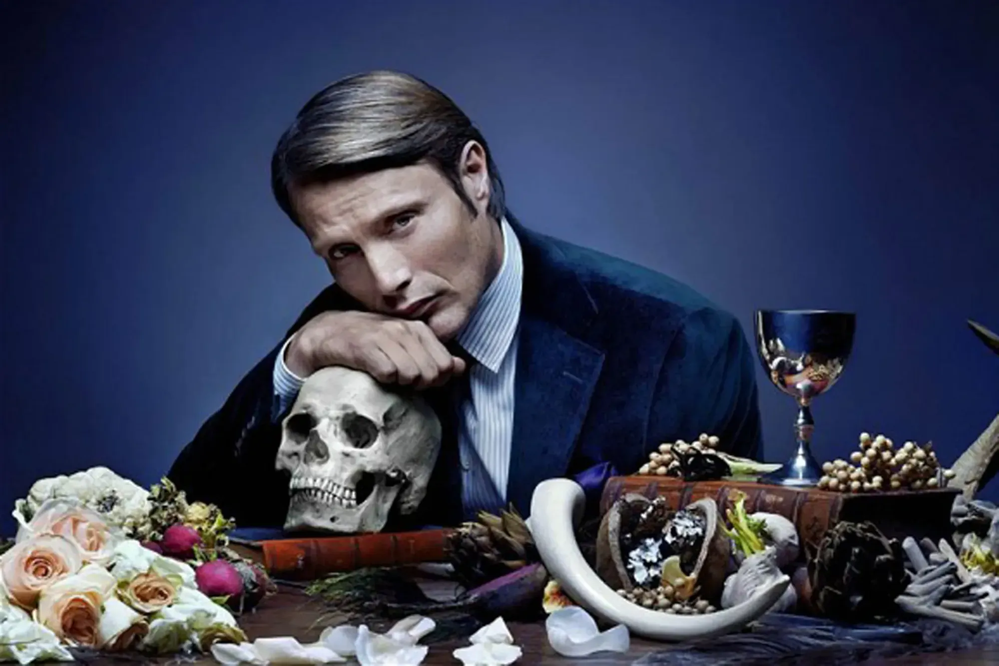 Mads Mikkelsen as Hannibal Lecter and Hugh Dancy as Will Graham in NBC Hannibal