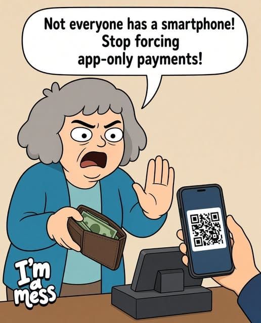Why do we need an app just to give someone our money?