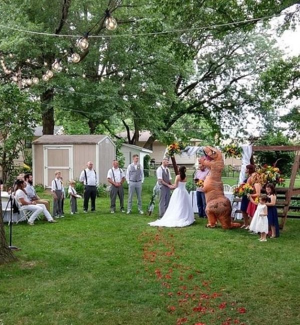 Maid of Honor's T-Rex Costume: How AI Could Predict Wedding Dress Code Disasters