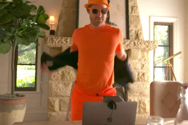 Prince Harry Puts On A Show, On Zoom And In Total Orange Look, For His Invictus Games