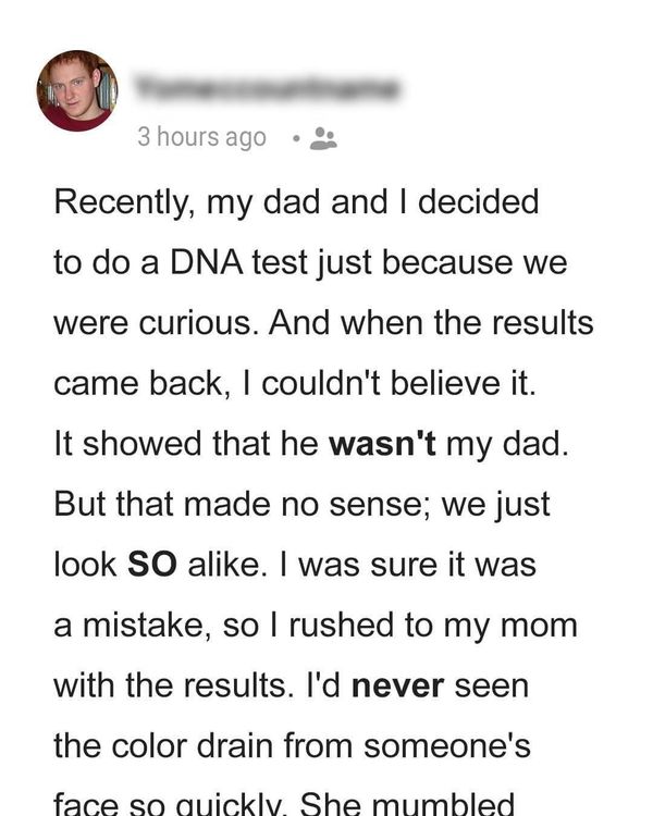Teen Does  DNA Test For Fun, Then  Finds Out His Dad  Isn't Biological Father
