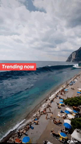 Terrifying Moment: Massive Tsunami Slams Into Beachfront Resorts!