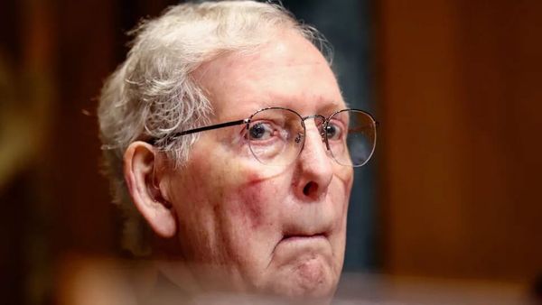 Mitch McConnell being taken to hospital after reported fall