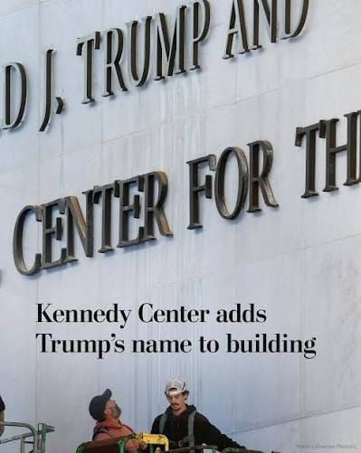 Kennedy Center building in Washington DC during Trump renovation controversy