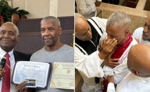 Denzel Washing becomes an Ordained Minister