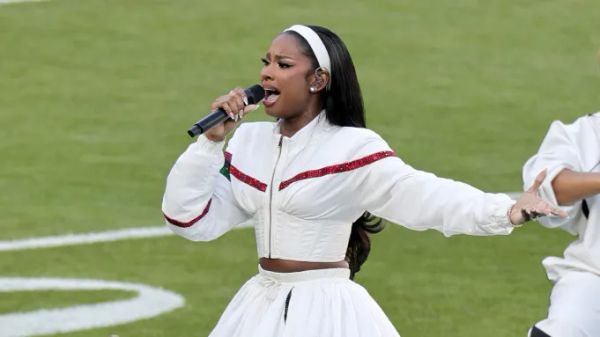 Coco Jones Honors Whitney Houston With “Lift Every Voice and Sing” at Super Bowl LX