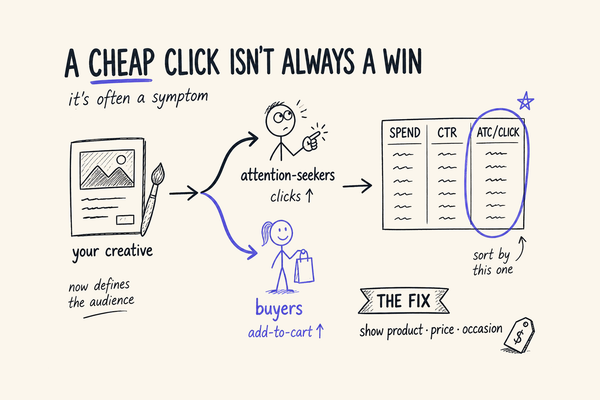 A cheap ad click is not always what we want