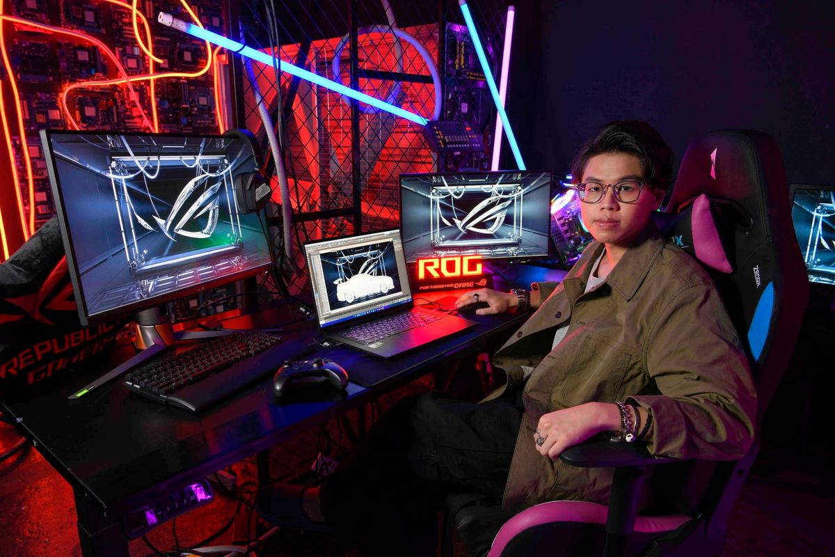 本土模擬賽車遊戲《REV TO VERTEX》設計師的速度與激情 創作者的利器ROG FLOW X16