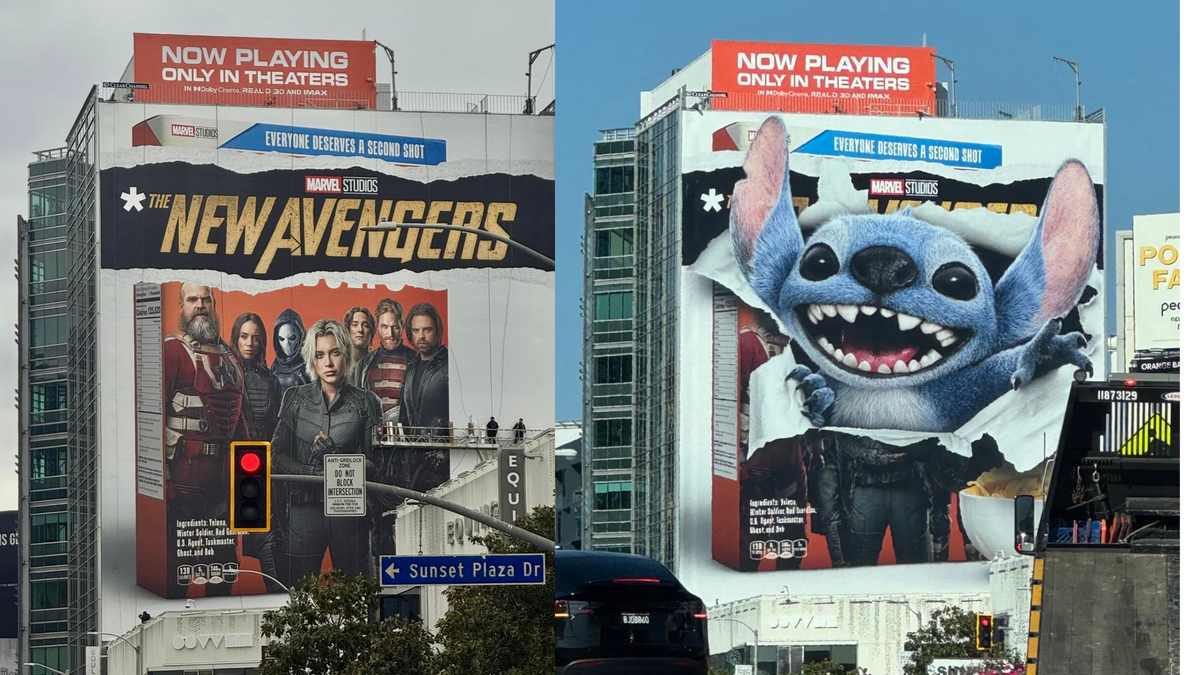 出色廣告系列！MARVEL廣告牌被史迪仔破壞