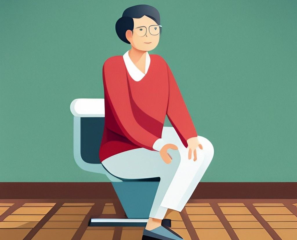 A person with urinary incontinence, showing the effects of the condition