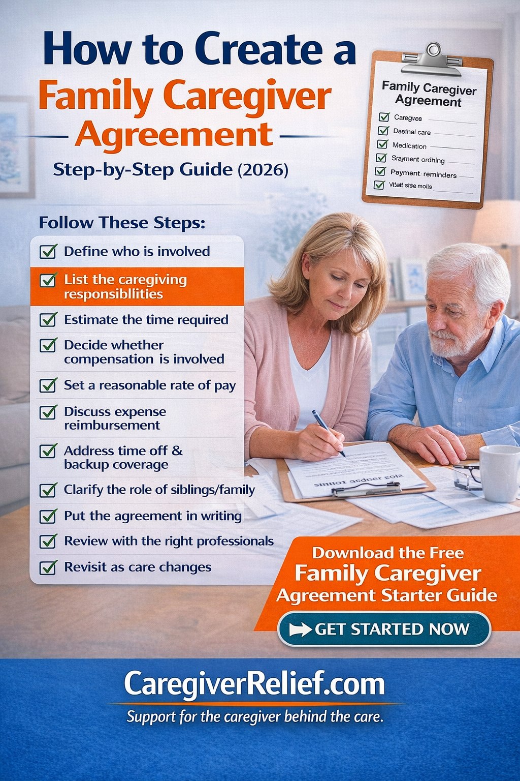 How to Create a Family Caregiver Agreement (Step-by-Step Template Guide)