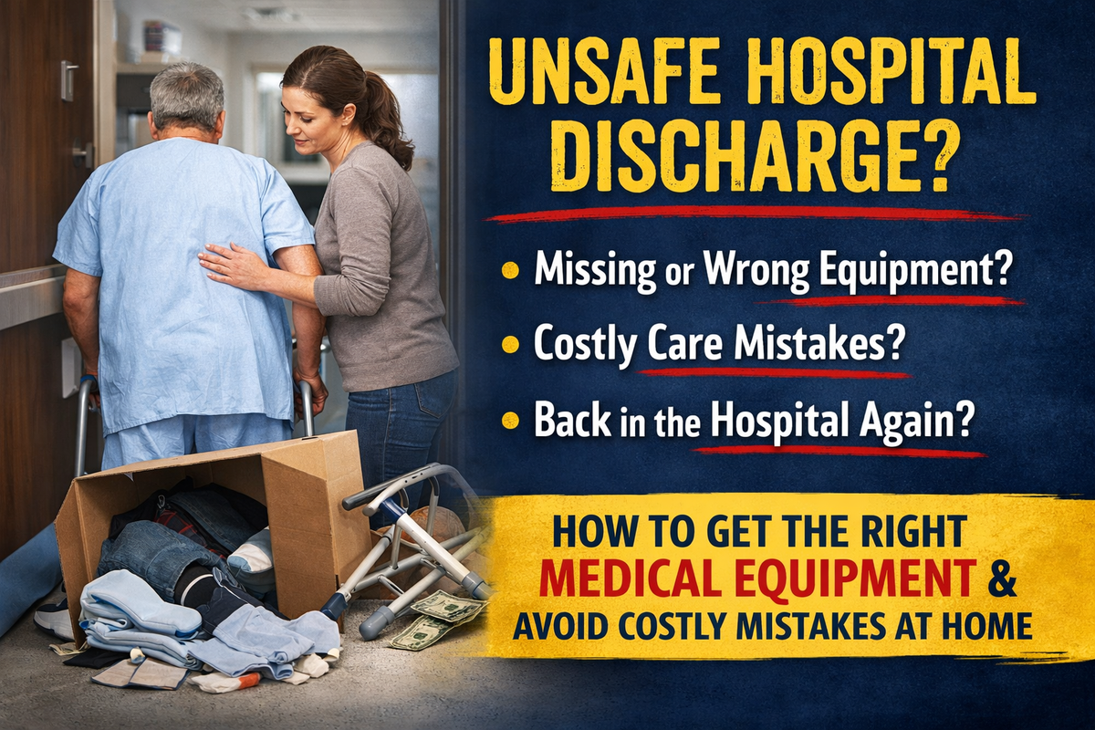 Unsafe Hospital Discharge: How to Get the Right Medical Equipment and Avoid Costly Mistakes at Home