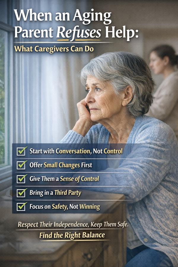 When an Aging Parent Refuses Help: What Caregivers Can Do