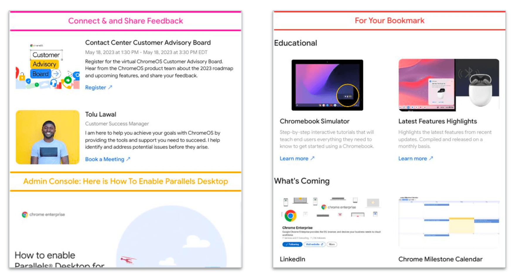 Image of feedback received and improved enagement