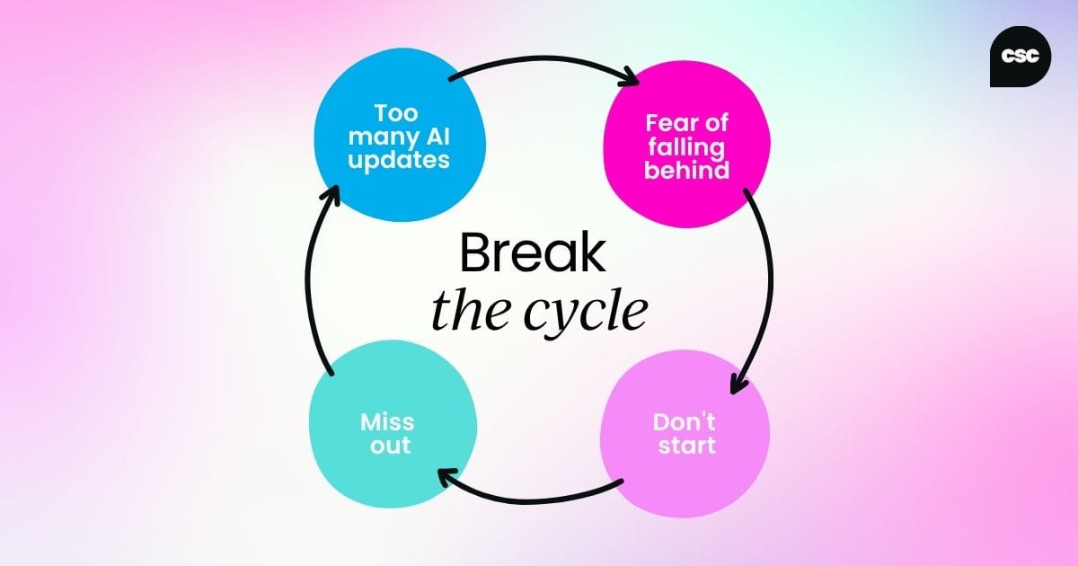 Break the cycle - too many AI updates, fear of falling behind, don't start, miss out