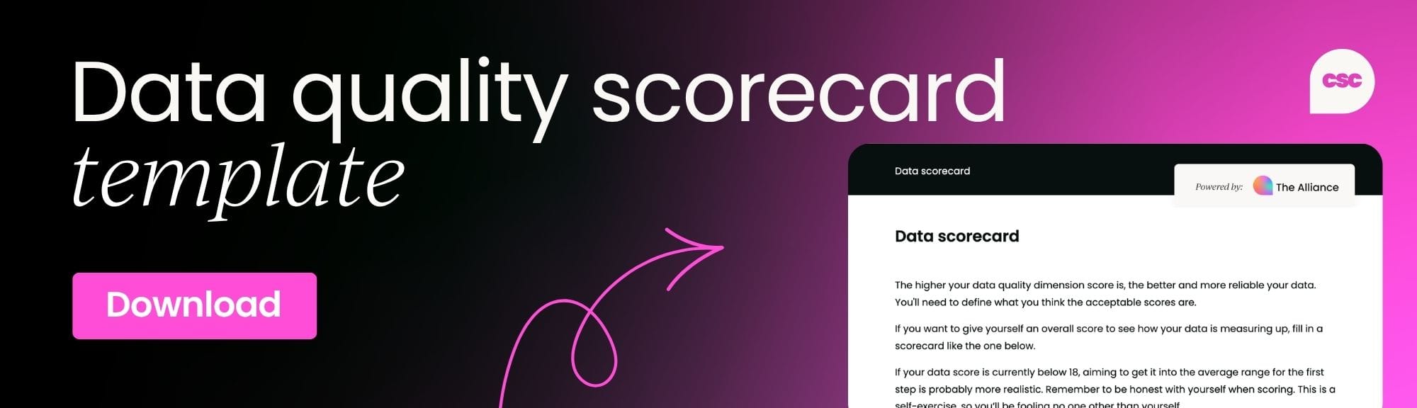Data quality scorecard template