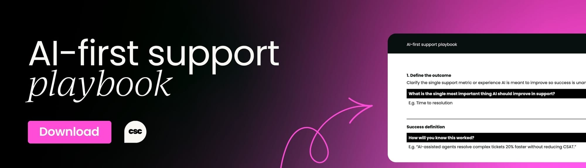 AI-first customer support playbook template