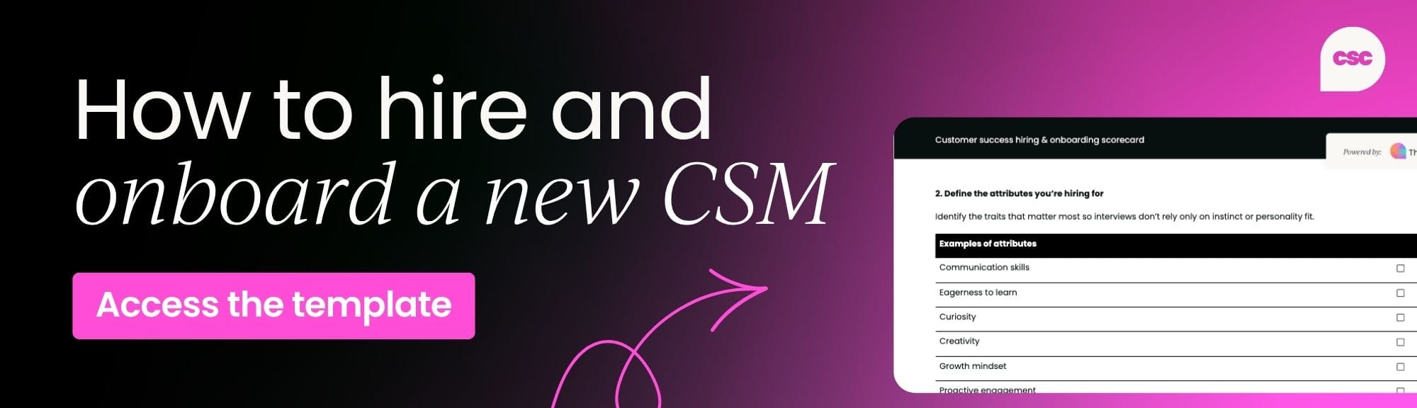 How to hire and onboard a new CSM