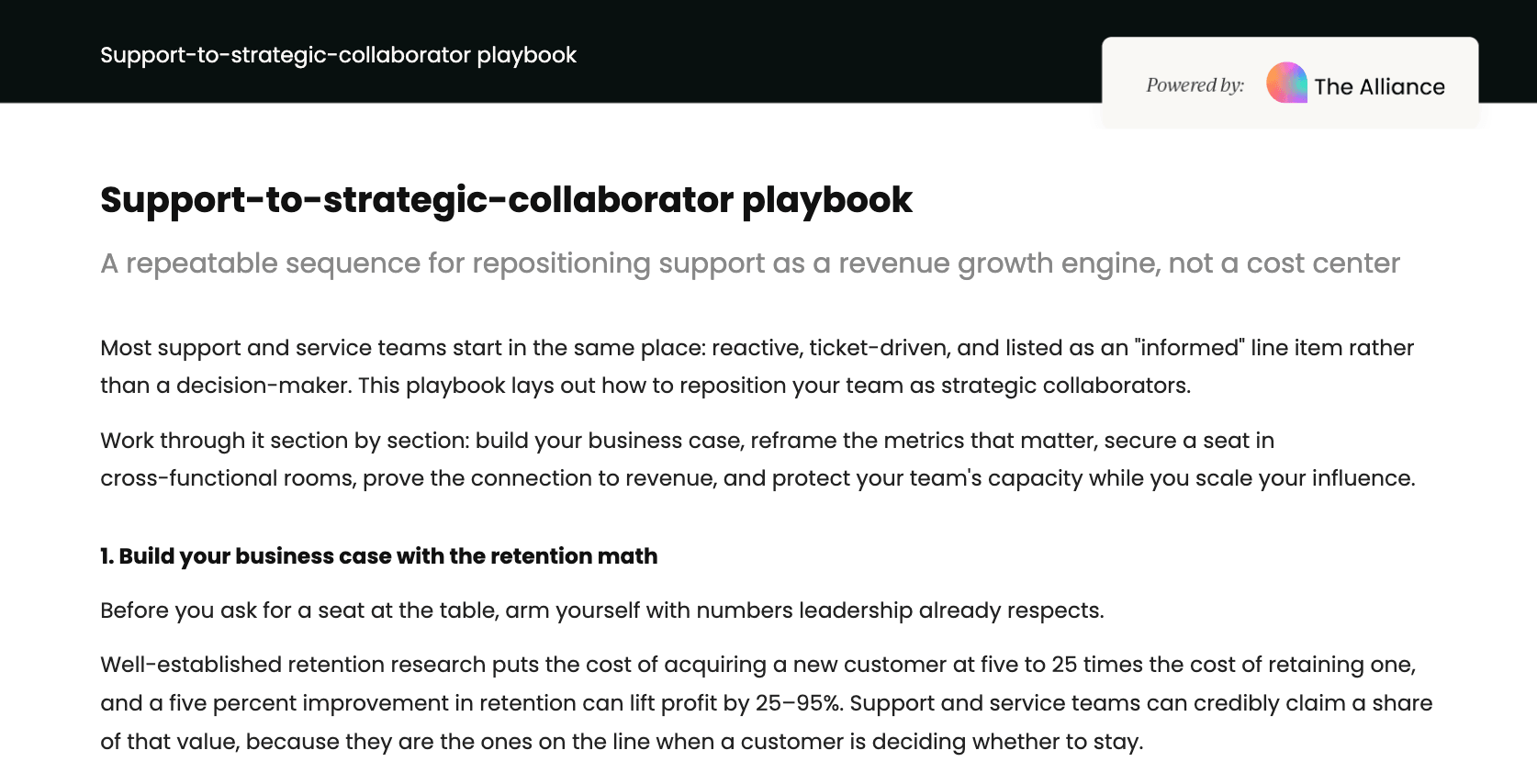 support-to-strategic-collaborator playbook