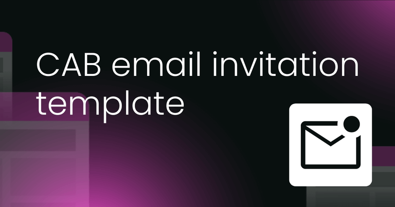 Customer Advisory Board email invitation template