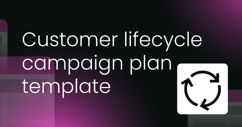 Customer lifecycle campaign plan template