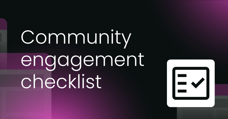 Community engagement checklist