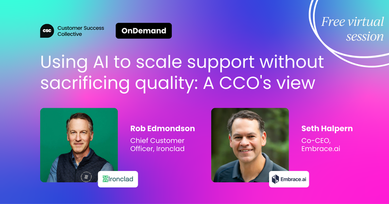Using AI to scale support without sacrificing quality: A CCO's view