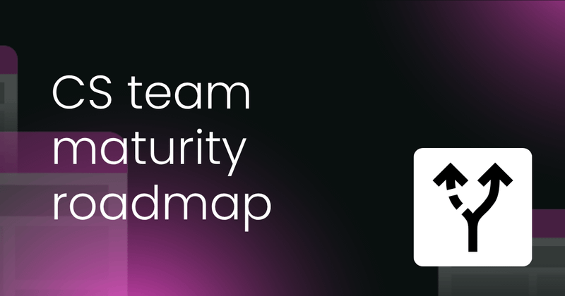 Customer success team maturity roadmap