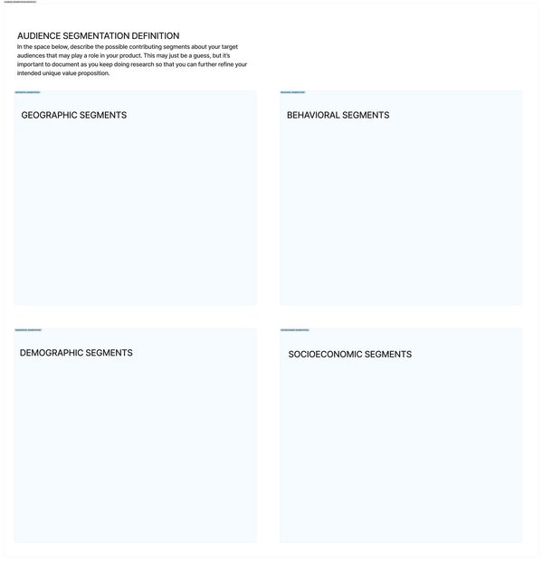 Template: Audience Segments, Motivations , Goals, and Use Cases