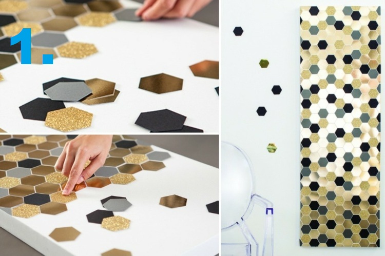 Keilrahmen gestalten leinwand kleben huebsch idee wandgestaltung.jpg