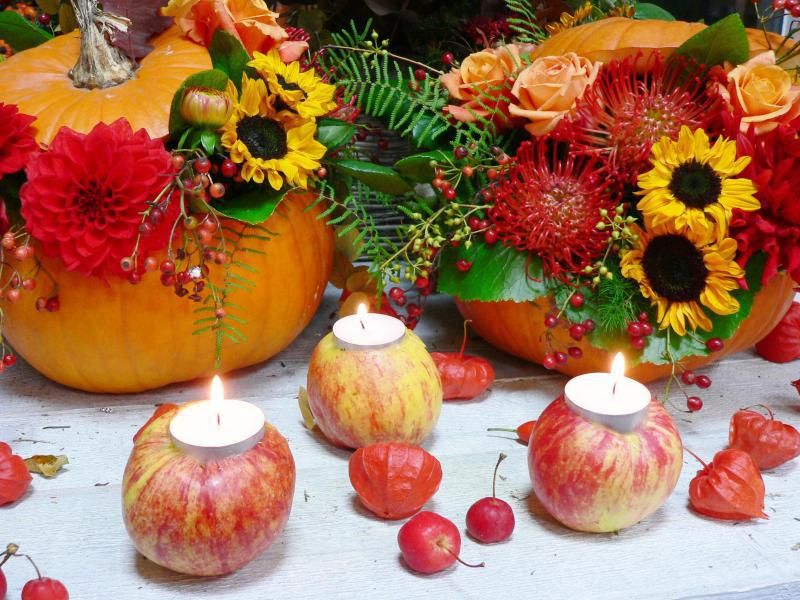 Apfel-Kerze, schnelle und einfache Dekoration für alle :) Foto-Anleitung :)