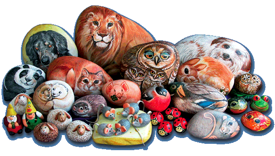 Steine bemalen zum Basteln mit Naturmaterialien :)