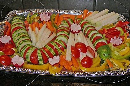 Tolle Gemüseplatten für Kinder-Party