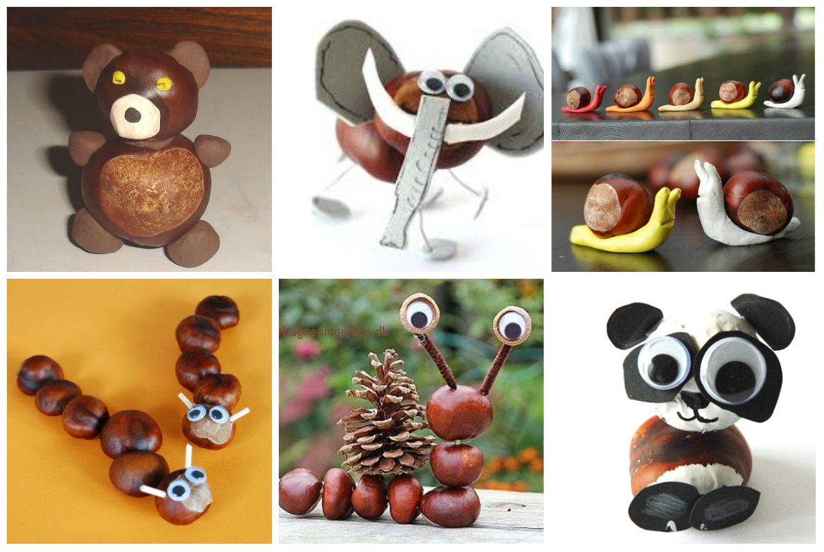 Kastanien-ZOO zusammen mit Kindern basteln