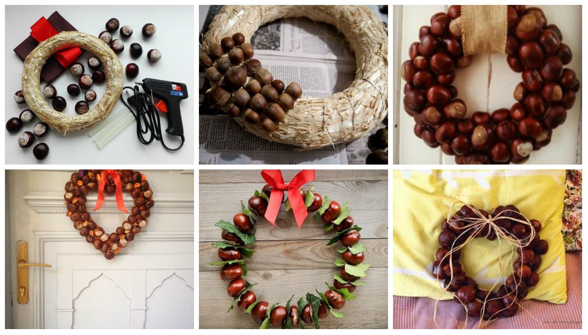 Kreative Kastanien Kränze