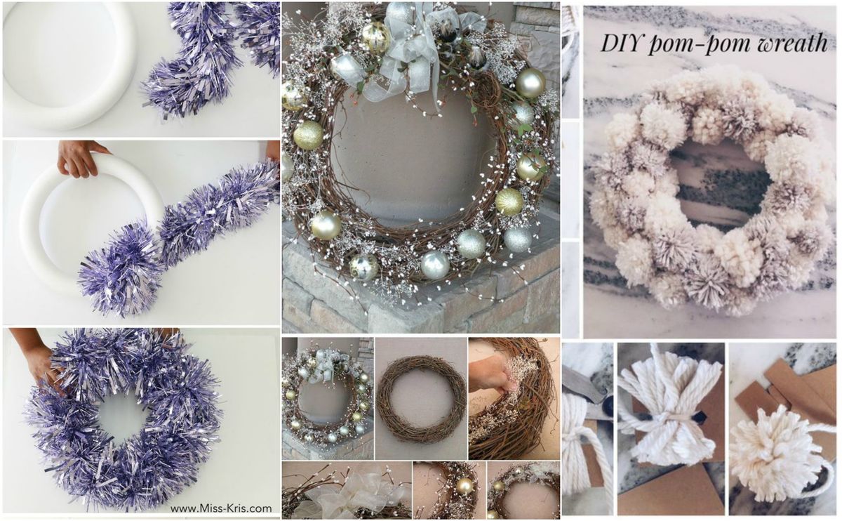 10 DIY weihnachtliche Türkränze + Fotoanleitungen :)