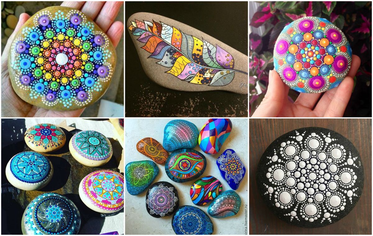 Kreatives Basteln mit bunt bemalten Steinen :)