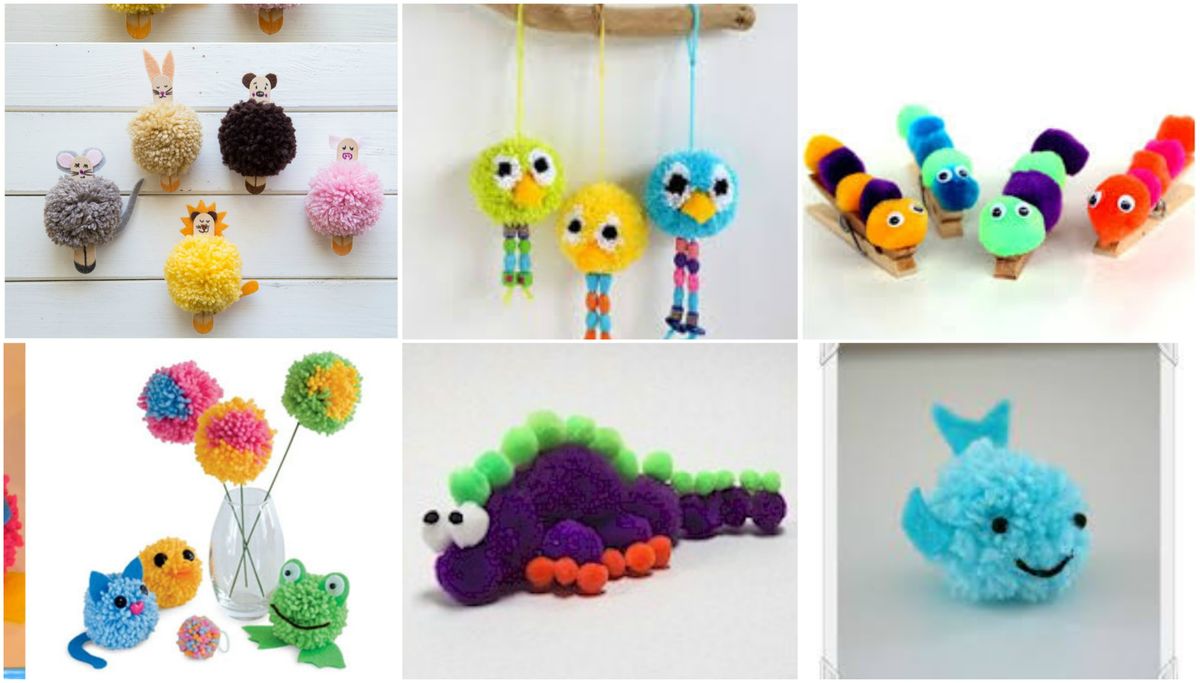 Niedliche PomPom Tiere basteln :)