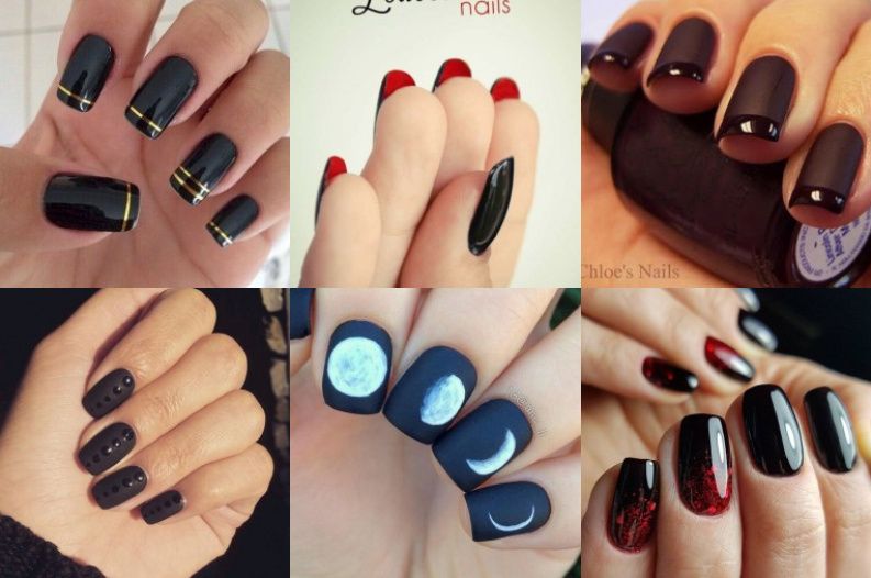20+ Traumhafte Nägel-Designs in Schwarz