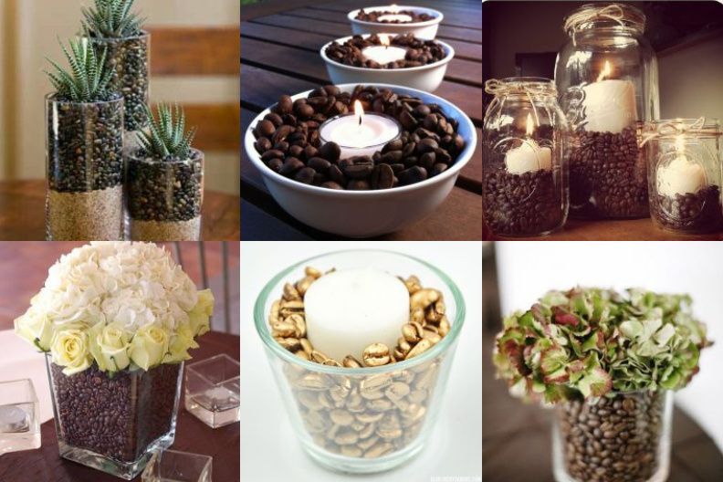 Zauberhafte Tischdekorationen mit Kaffeebohnen