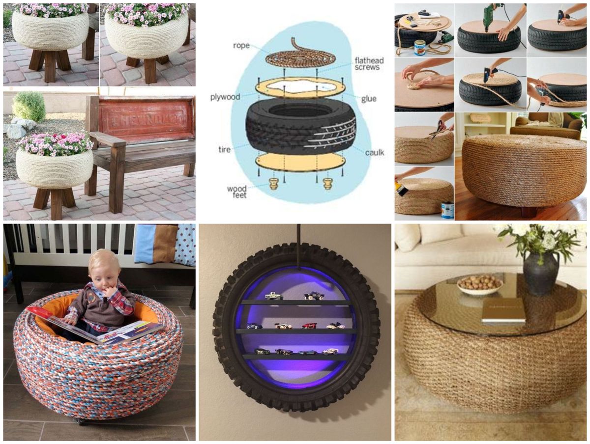 10+ coole Diy Ideen mit alten Autoreifen :)