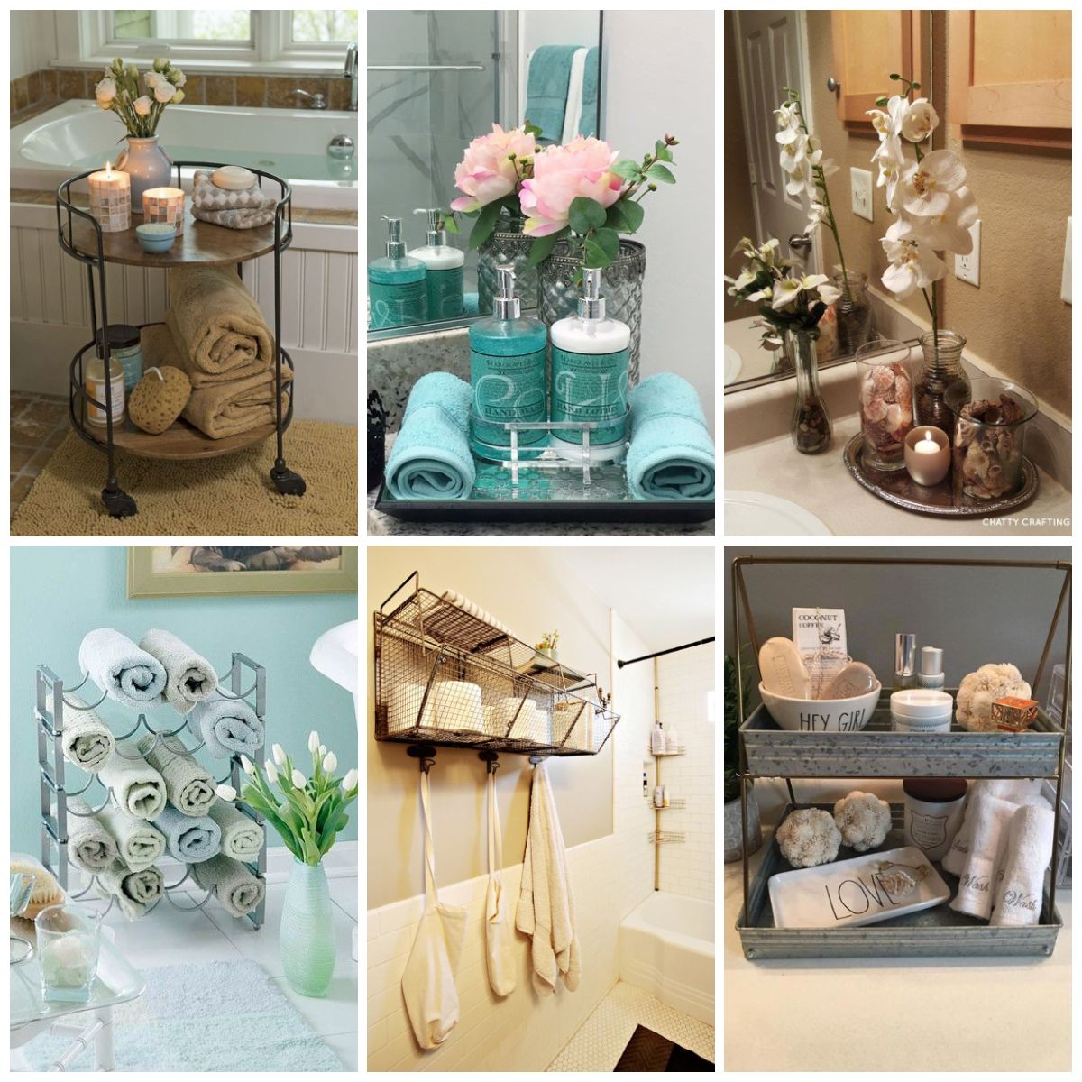 Badezimmer-Accessoires: verschiedene Inspirationen