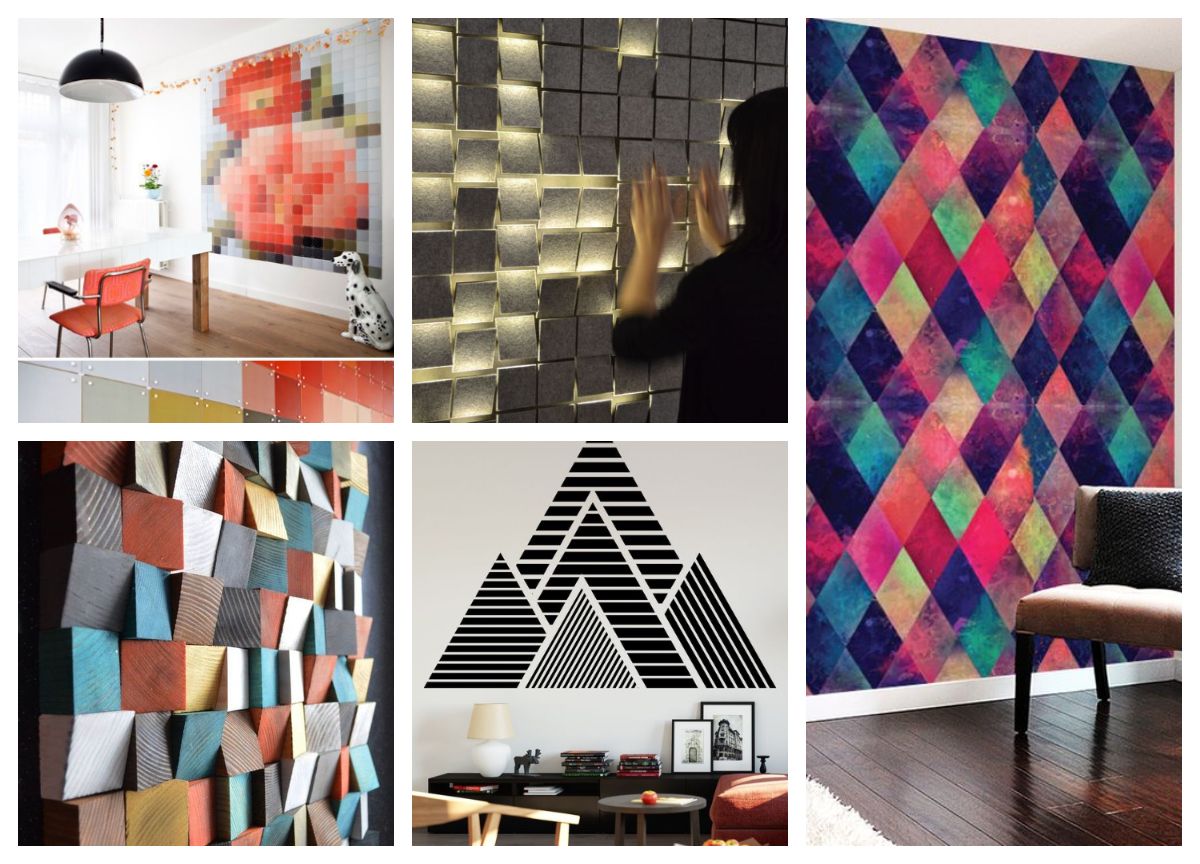 Stilvolle Wanddesign Inspirationen – geometrisch Motiv!