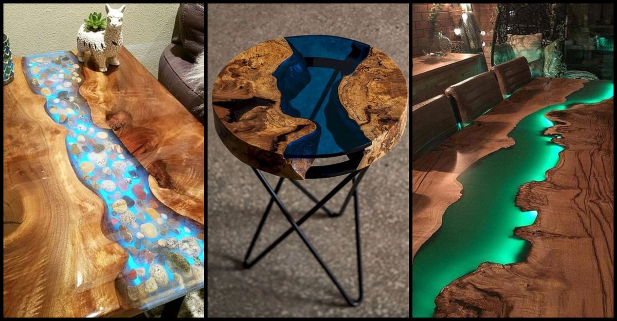 Epoxidharz Tisch serlber bauen – interessante Ideen!