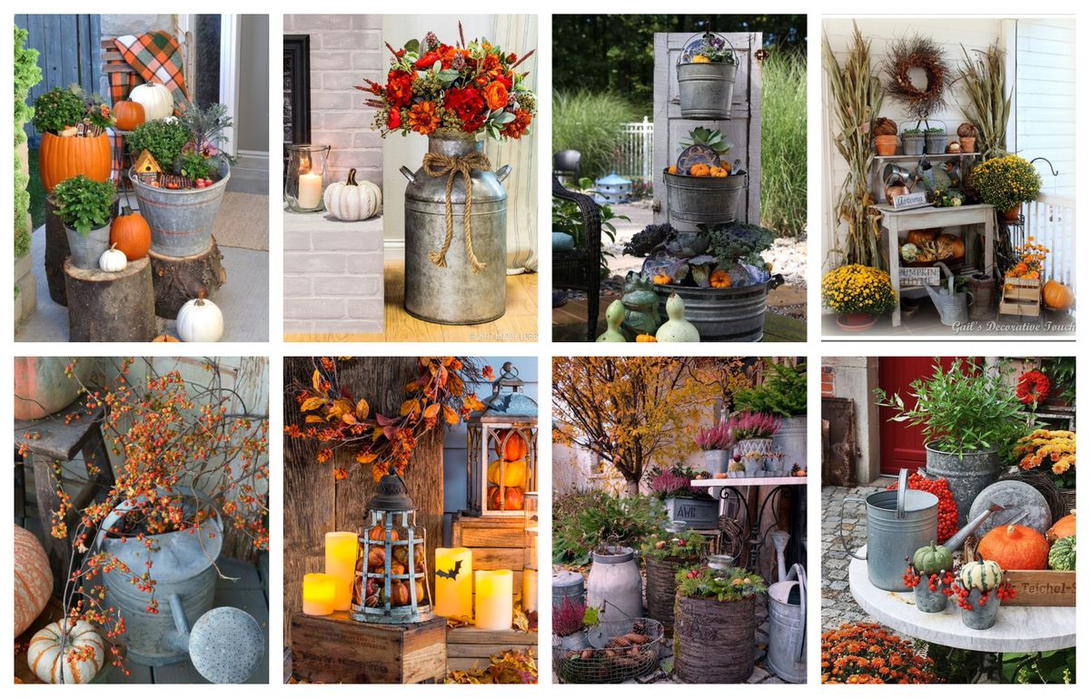 Zinkgegenstände als tolle herbstliche Dekorationen :)