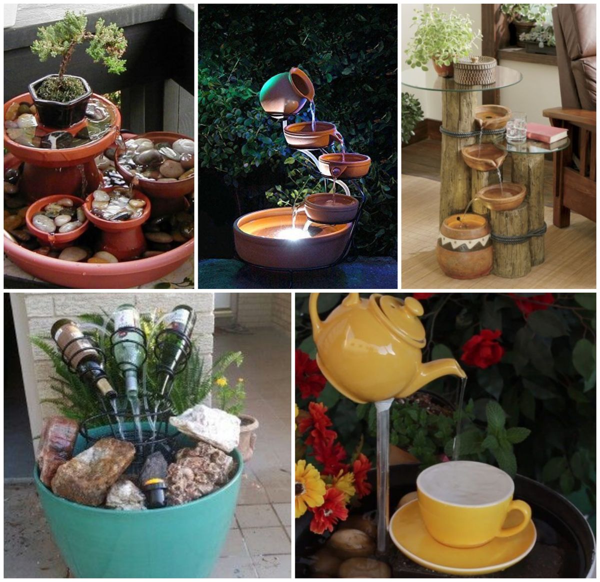 Mini-Fontäne für zu Hause: 10 stilvolle Ideen